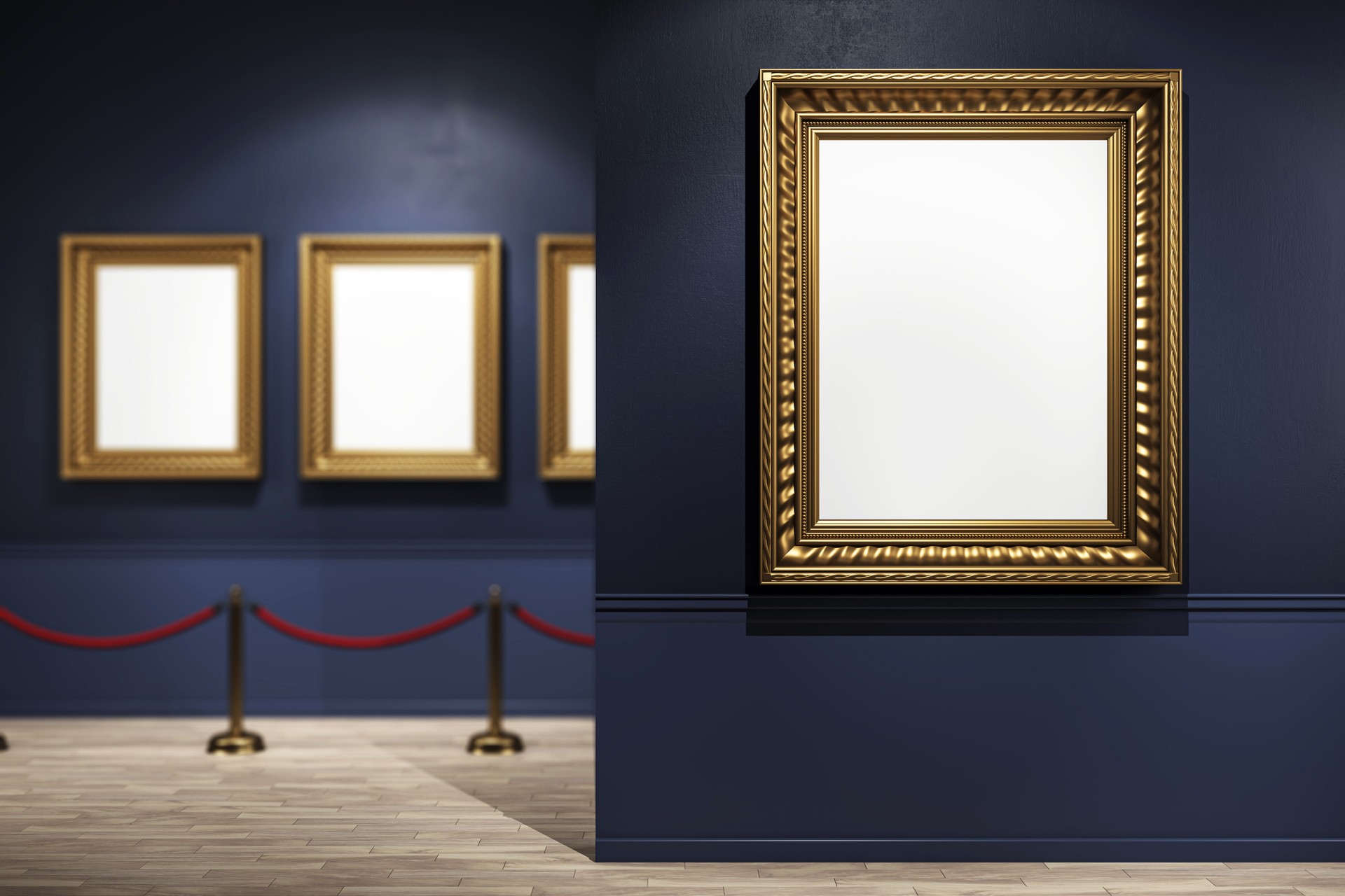 Gouden fotolijst als verwijzing naar cultuur, zorg en welzijnsorganisaties.